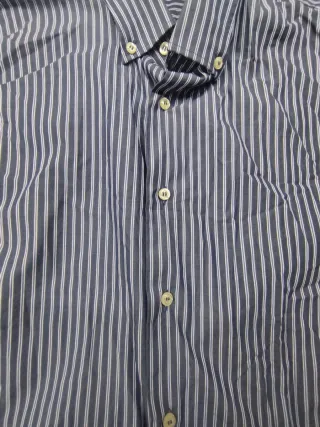 Camicia a righe azzurre
