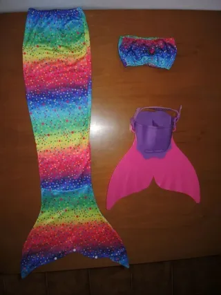 Costume da Sirena Arcobaleno 130