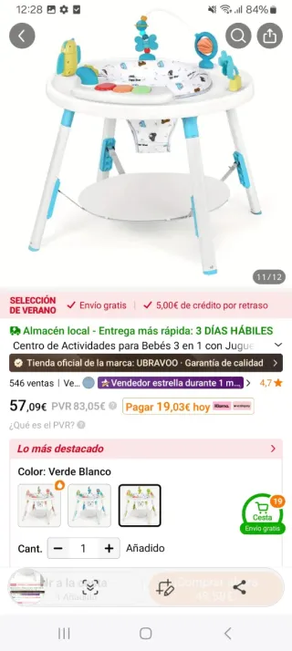 Centro de Actividades para Bebés 3 en 1.