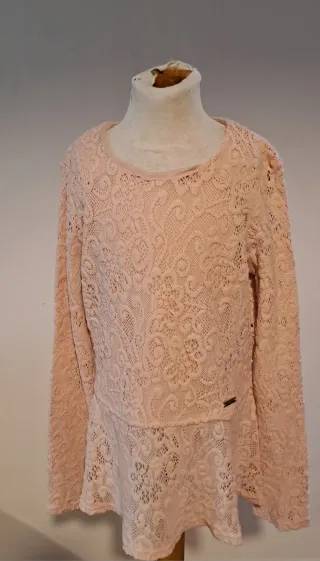 Maglietta Sisley 12 anni pizzo rosa