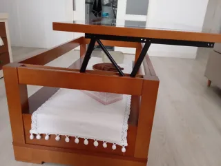 Mesa de centro madera y cristal