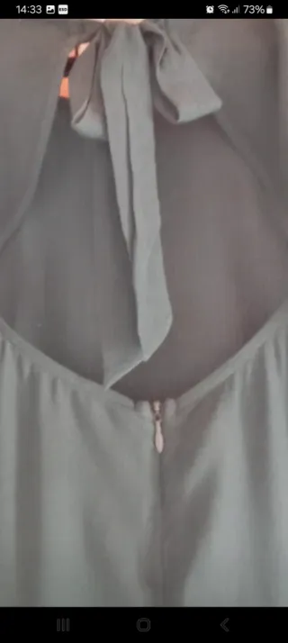 Vestido verde manga comprida Tam 36