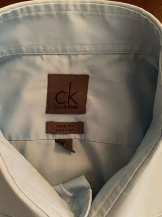 Camicia Calvin Klein Uomo Blu XXL Manica Lunga