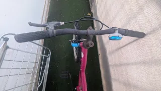 Bicicleta niña rosa y azul
