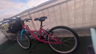 Bicicleta niña rosa y azul