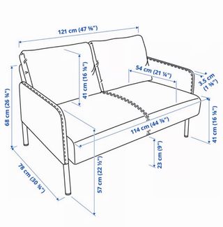 Sofá IKEA gris tela