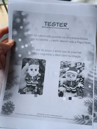 Patrón amigurumi Papá Noel – crochet – impreso