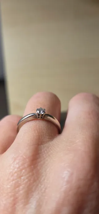 Anillo Solitario Diamante Aristocrazy Oro blanco