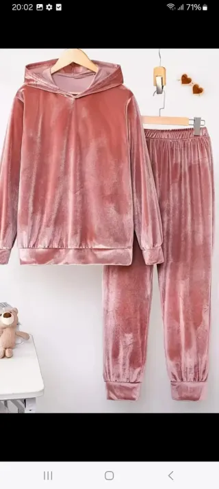 Conjunto chándal terciopelo rosa