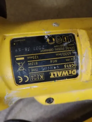Radial DeWalt 36V con batería y cargador