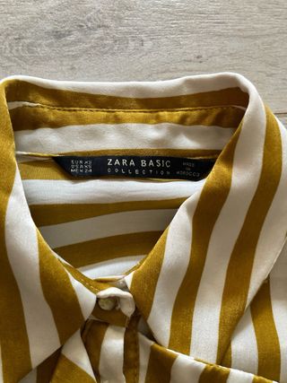 Camicia Zara a righe gialle e bianche
