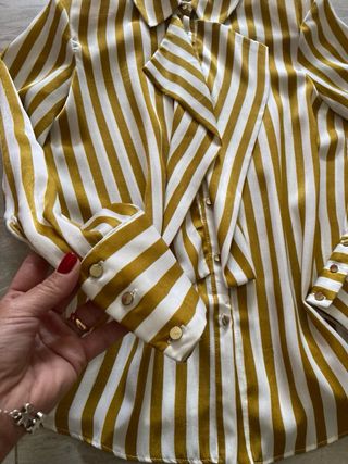 Camicia Zara a righe gialle e bianche