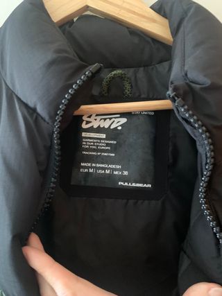 Chaleco acolchado hombre negro/verde M