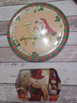 Set 2 Vassoi Melamina Natale