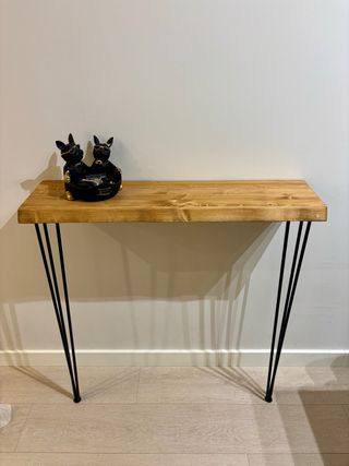 Consola recibidor madera y metal