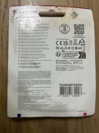 Transcend M.2 SSD 820S 480GB SATA III