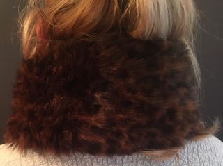 Cuello bufanda piel sintética animal print