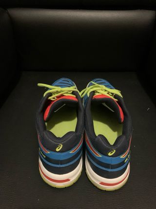Zapatillas Asics Azul y Rojo pádel Gel