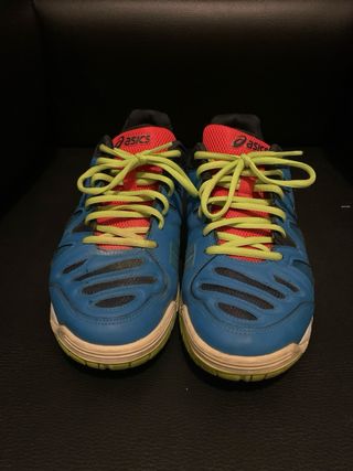 Zapatillas Asics Azul y Rojo pádel Gel