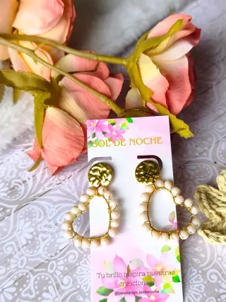 Pendientes Corazón Sol de Noche Dorados