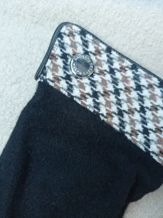 Guantes Lana Lauren Negro. Lana 100%