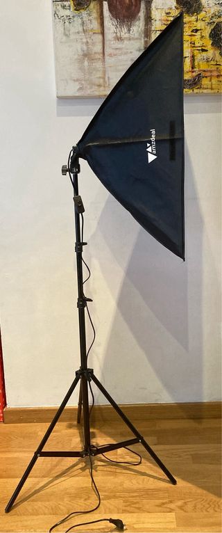 Softbox para fotografía con bombilla