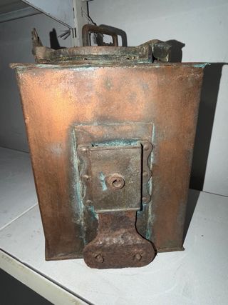 Faro nautico antico Starboard in rame