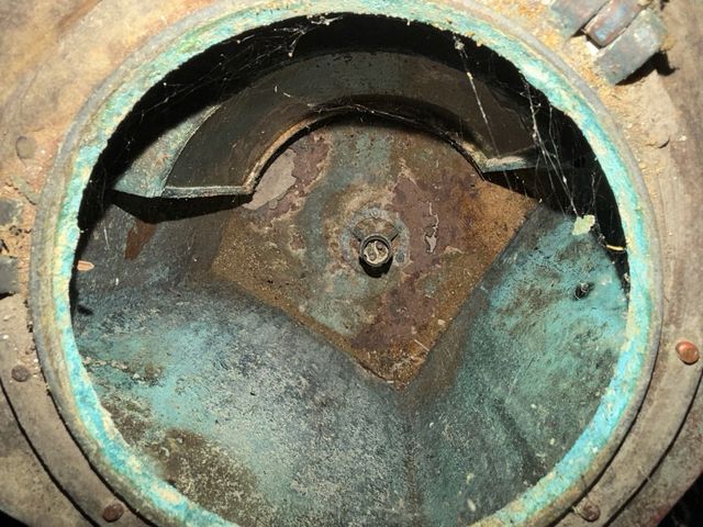 Farol Náutico Antiguo Starboard Cobre