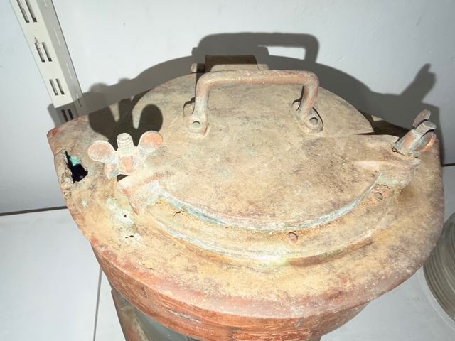 Farol Náutico Antiguo Starboard Cobre