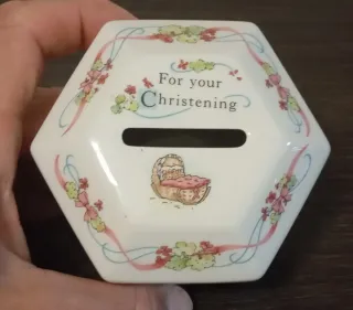 Hucha Porcelana Wedgwood Vintage Bautizo