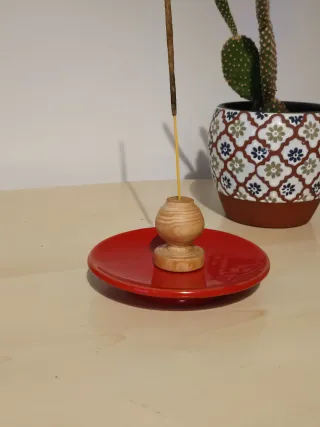 Porta incenso in legno di pino