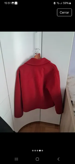 Abrigo corto rojo Zara Talla 13/14