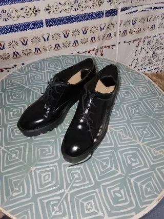 Zapatos de piel negros mujer