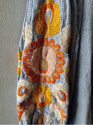 MiniVestido/Blusón Zara bordado