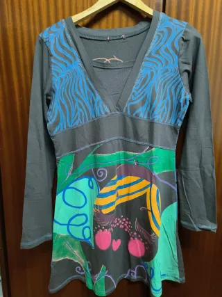 Vestido Desigual Manga Larga