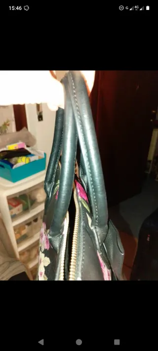 Borsetta Karl Lagerfeld pelle nera fiori