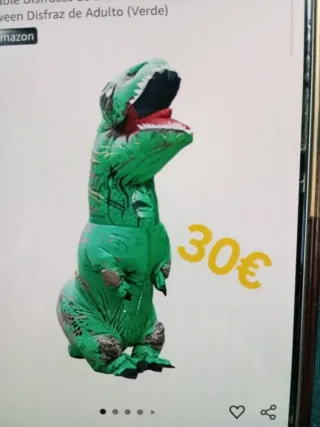 Costume gonfiabile di dinosauro T-Rex per adulti