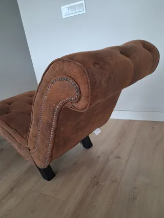 Diván Chaise Longue Piel Sintética Vintage