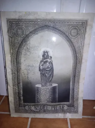 Litografía Virgen del Pilar