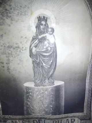 Litografía Virgen del Pilar