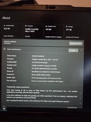 Lenovo Thinkpad P14s Gen 5 Ultra 7 165h + 32GB RAM