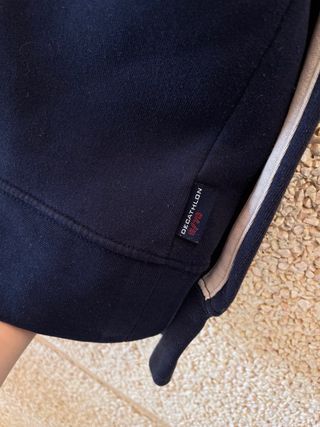 Sudadera Decathlon azul cuello redondo vintage