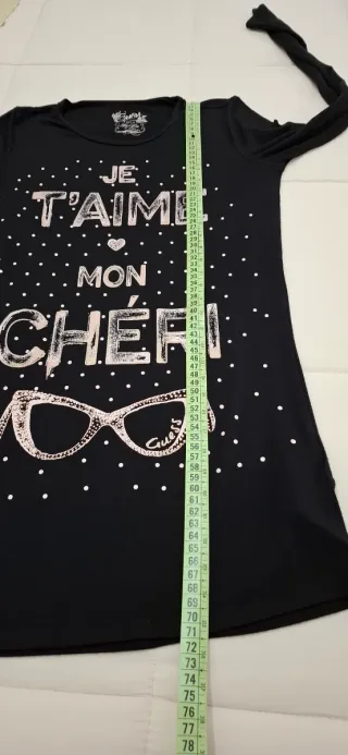 Maglia Guess donna nera Je t'aime