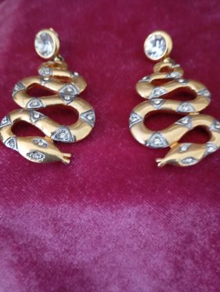Pendientes serpiente grandes 4 cm
