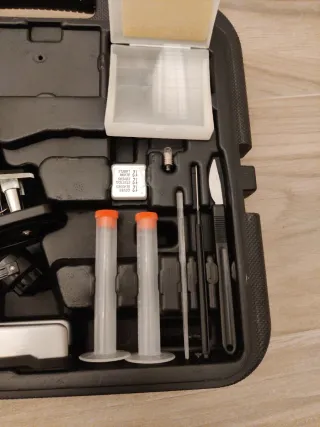 Microscopio con accesorios