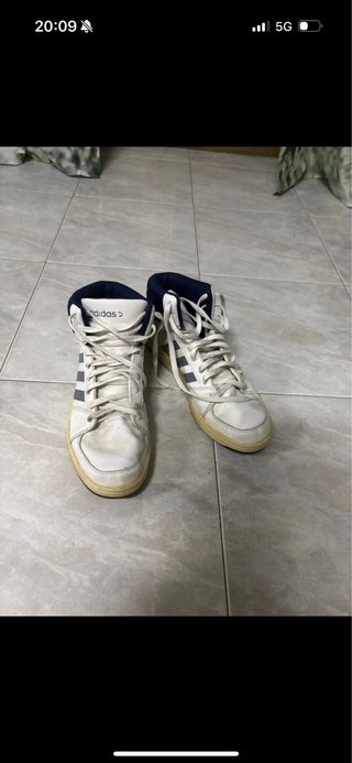 Scarpe Adidas alte bianche e blu - Taglia 44