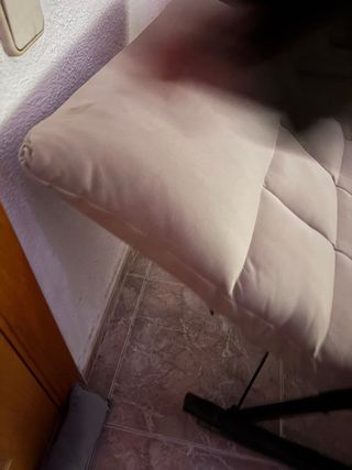 Hamaca beige tela y metal