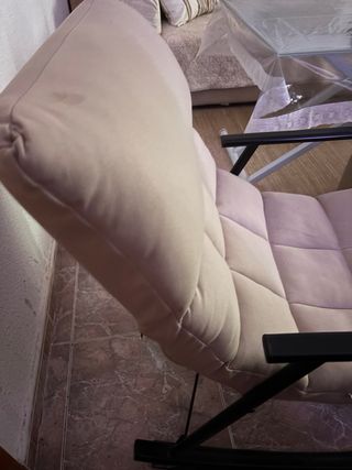 Hamaca beige tela y metal