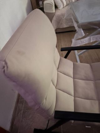 Hamaca beige tela y metal