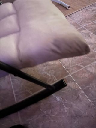 Hamaca beige tela y metal